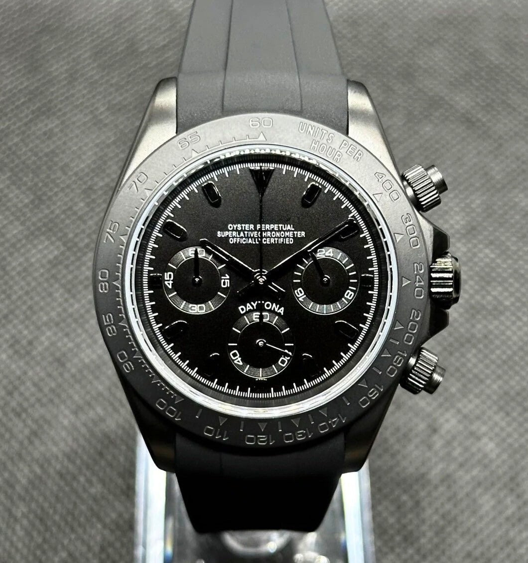 Seiko Mod Daytona Matte Black