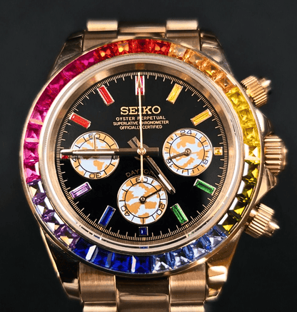 Seiko Mod Daytona Rose Gold - Rainbow II