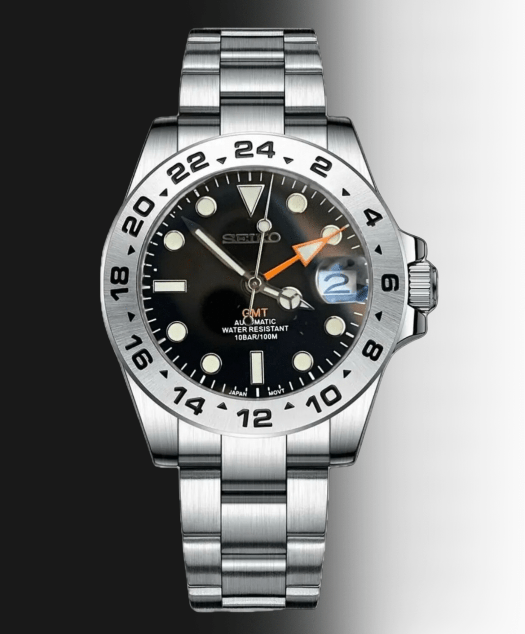 Seiko Mod Explorer II Black – NeoLux Watch & Co Seiko Mod Explorer II Black – NeoLux Watch & Co