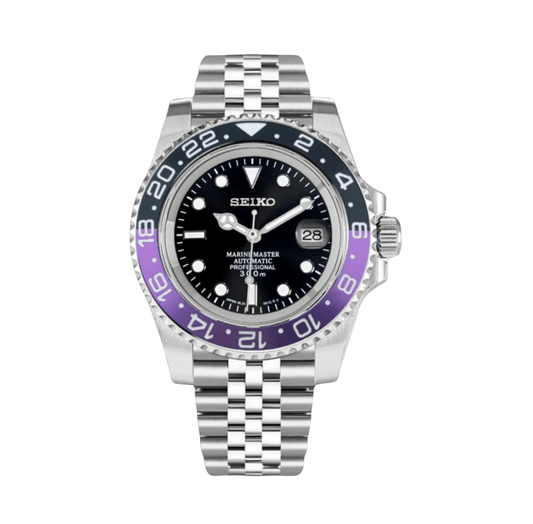 Seiko Mod GMT Purple Black