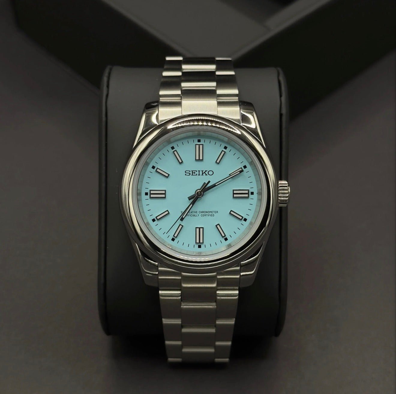 Seiko Mod Oyster Perpetual Tiffany Blue