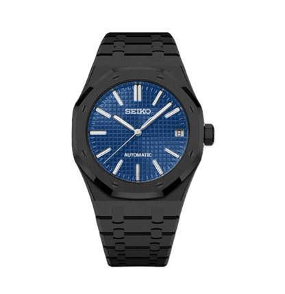 Seiko Mod Royal Oak Black - Blue