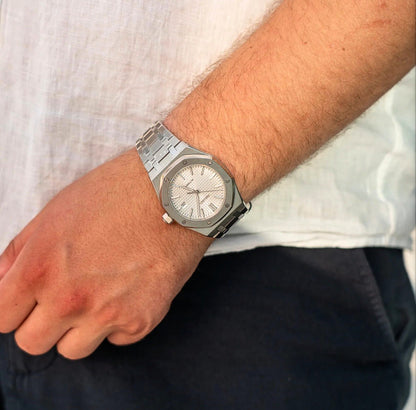 Seiko Mod Royal Oak Classic White