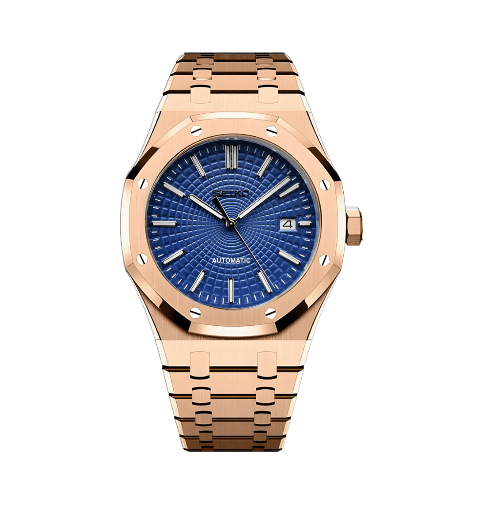 Seiko Mod Royal Oak Gold Blue