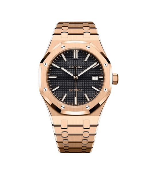 Seiko Mod Royal Oak Rose Gold