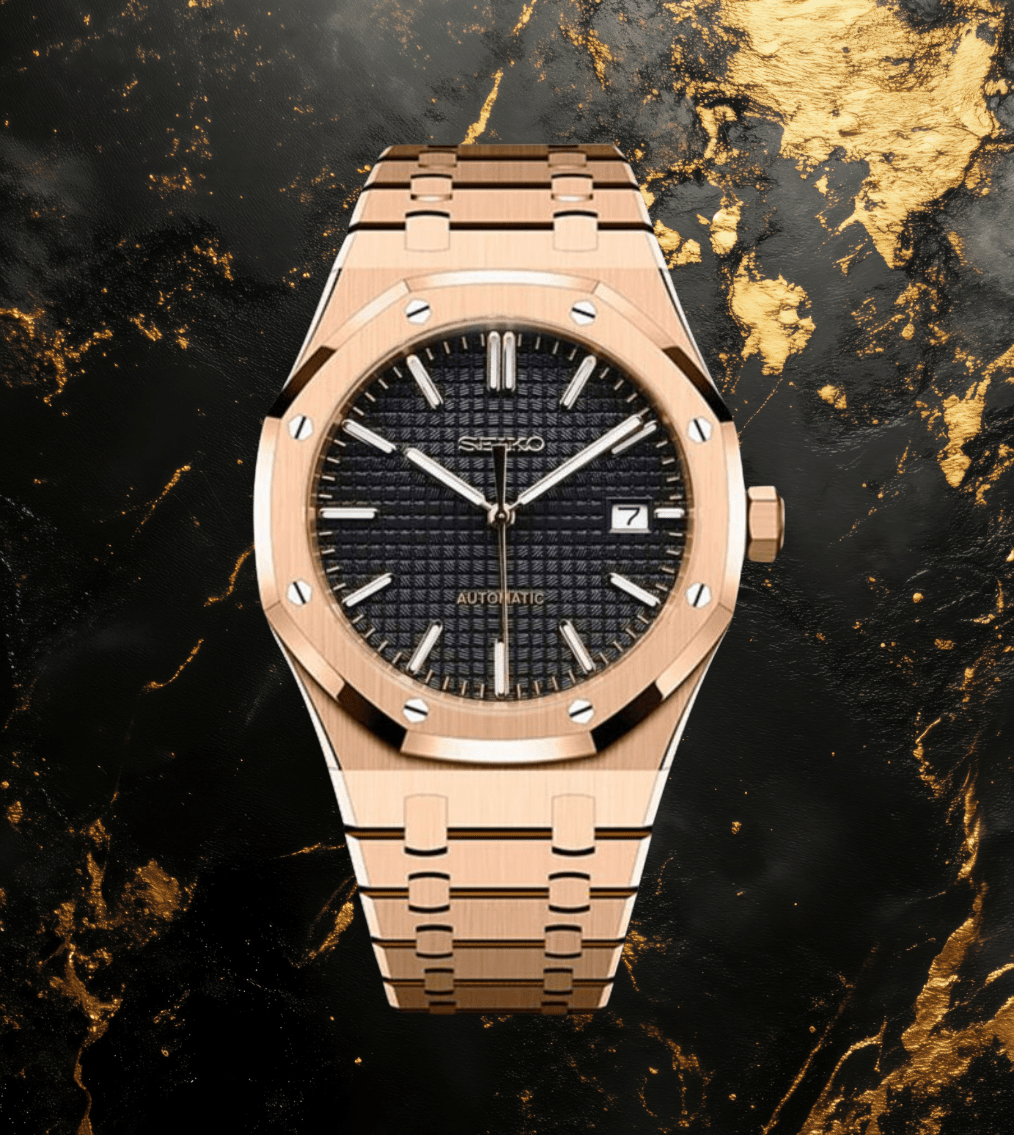 Seiko Mod Royal Oak Rose Gold