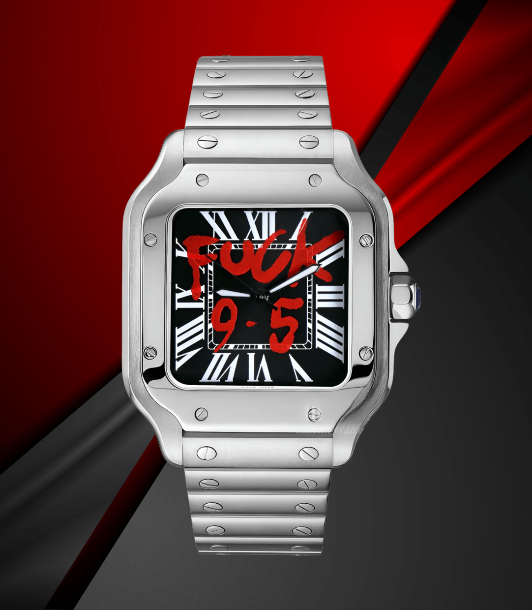 Seiko Mod Santos "9 - 5" Black