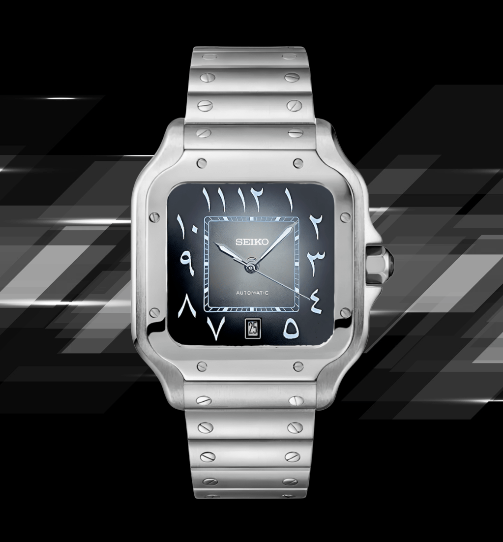 Seiko Mod Santos Arabic Dark Gray