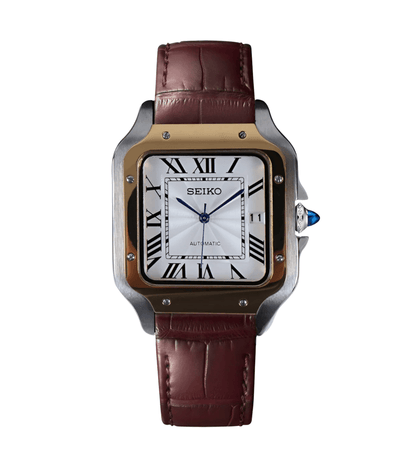 Seiko Mod Santos Two - Tone Brown