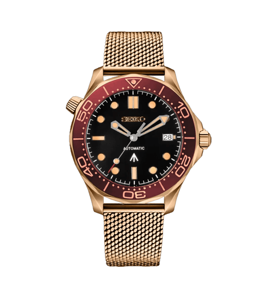 Seiko Mod Seamaster 007 Gold Red