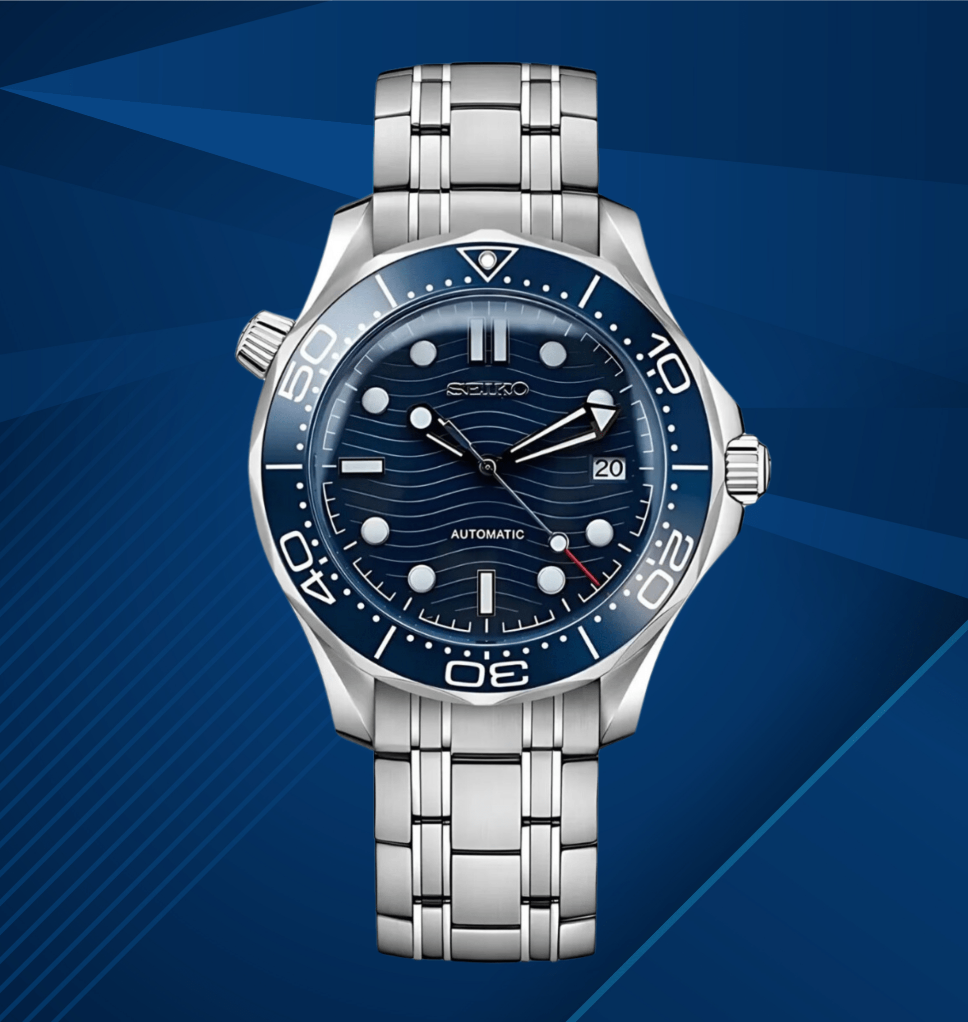 Seiko Mod Seamaster Dark Blue – NeoLux Watch Co