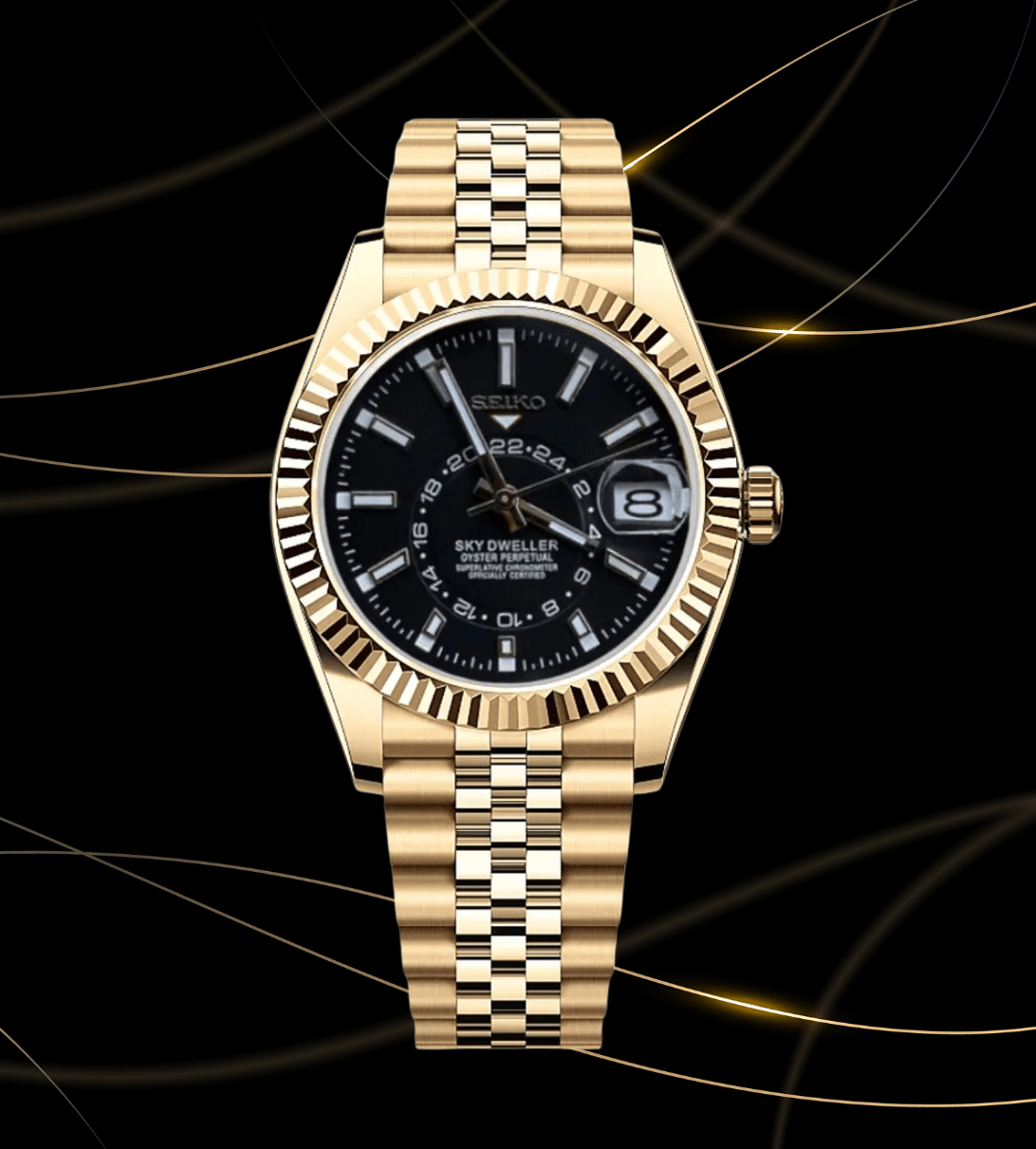 Seiko Mod Sky - Dweller Gold Black