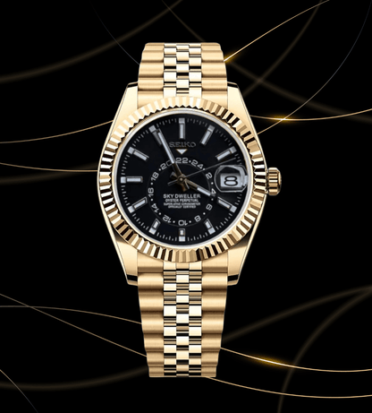Seiko Mod Sky - Dweller Gold Black