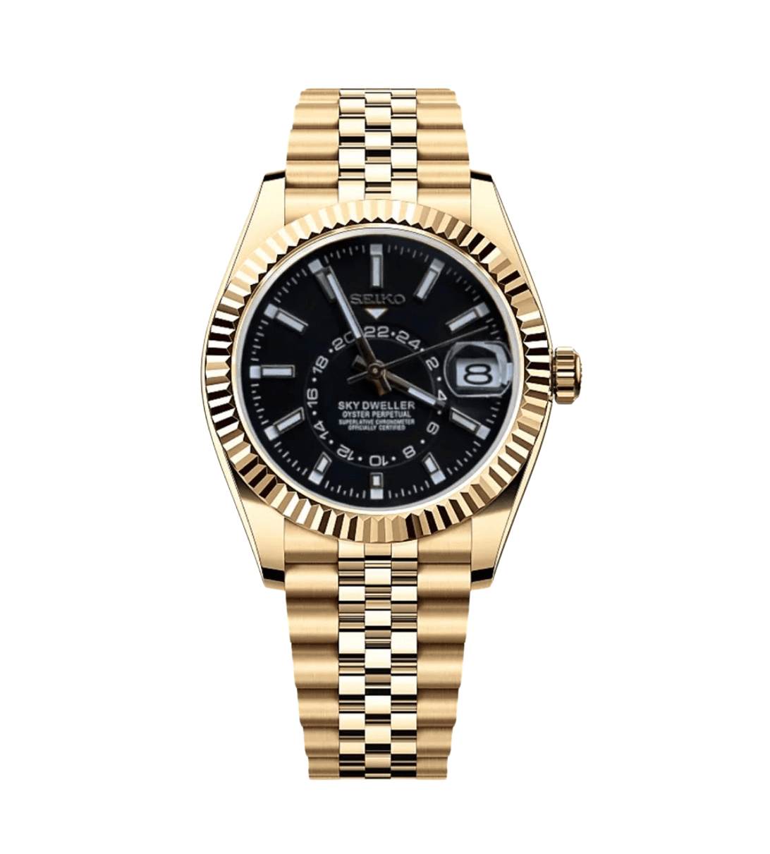 Seiko Mod Sky - Dweller Gold Black