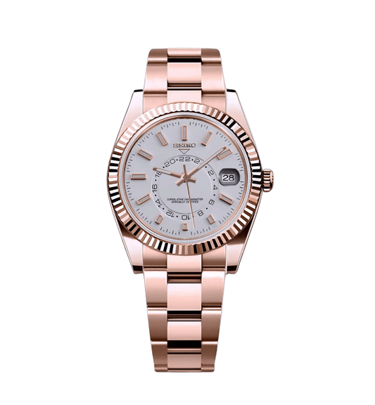 Seiko Mod Sky - Dweller Rose Gold Classic White