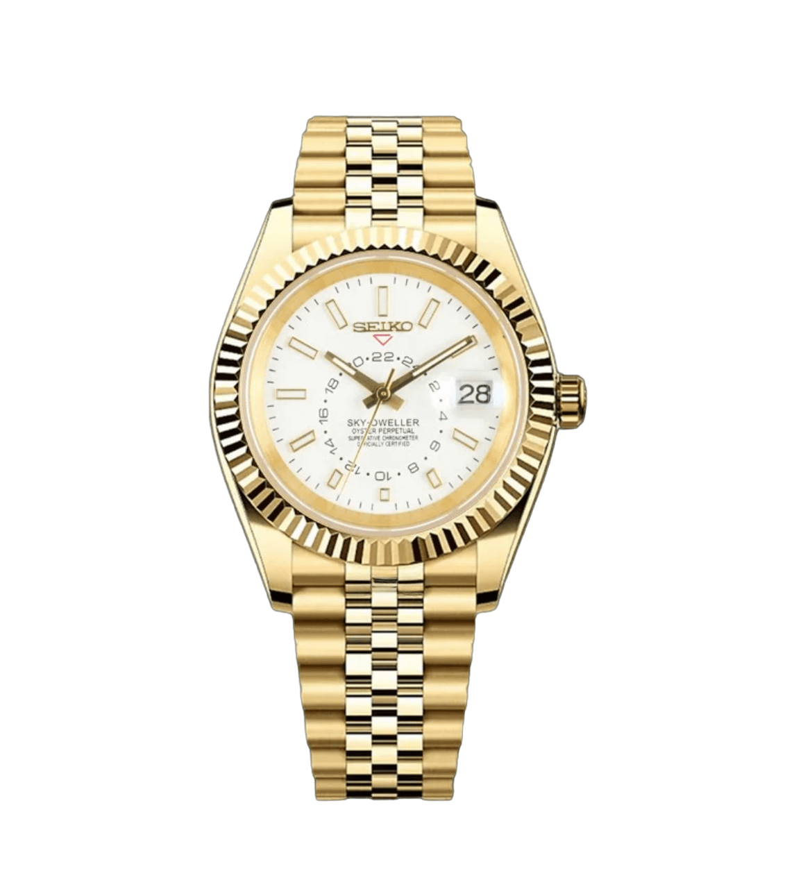 Seiko Mod Sky - Dweller White Gold