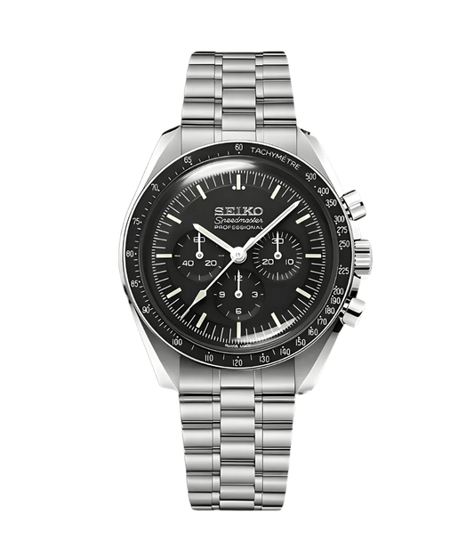 Seiko Mod Speedmaster Moonwatch - Black