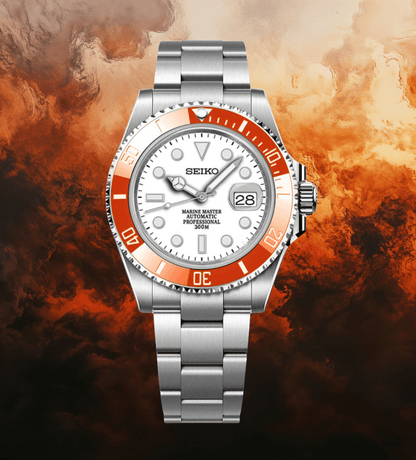 Seiko Mod Submariner Amber Orange