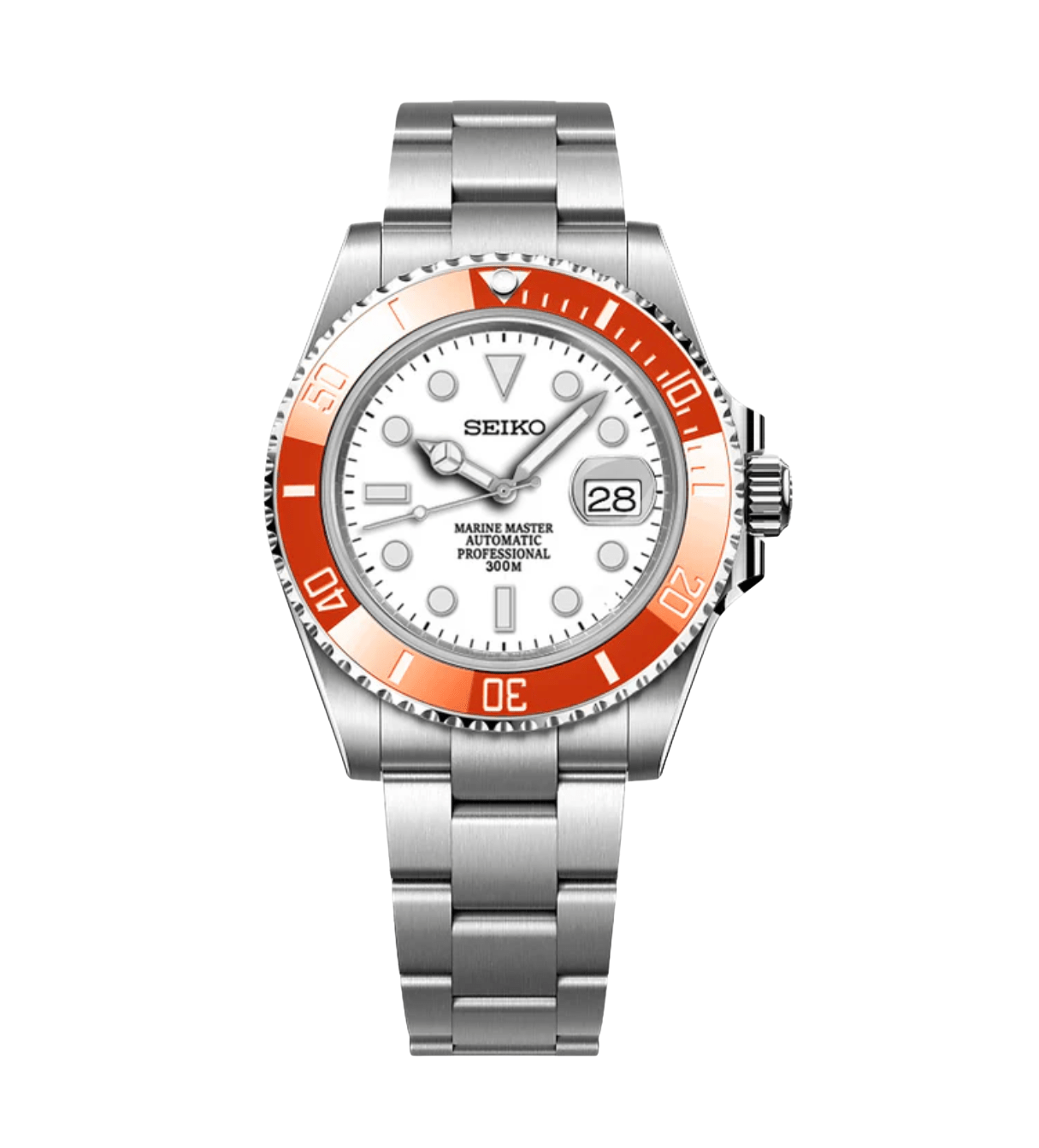 Seiko Mod Submariner Amber Orange