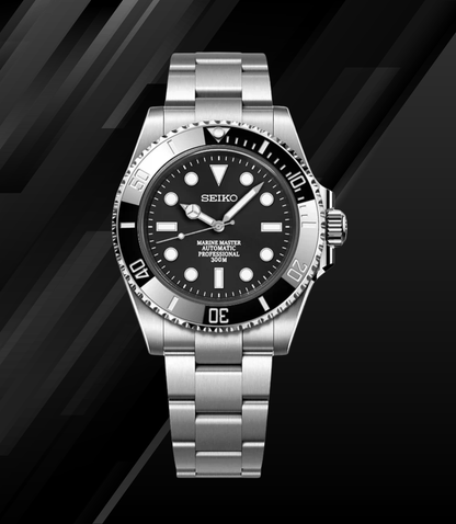 Seiko Mod Submariner Black (No Date)