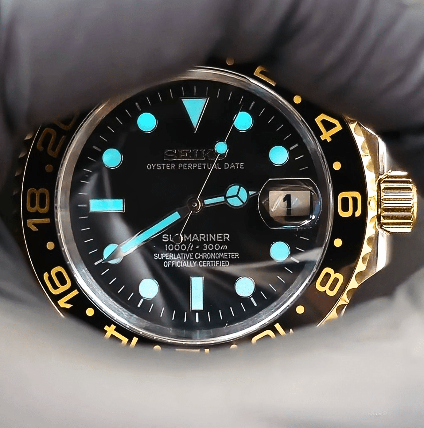 Seiko Mod Submariner Two Tone