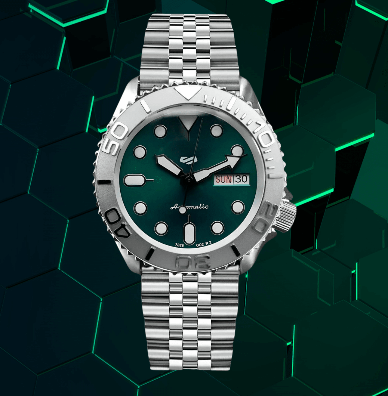 SKX Mod Silver Green