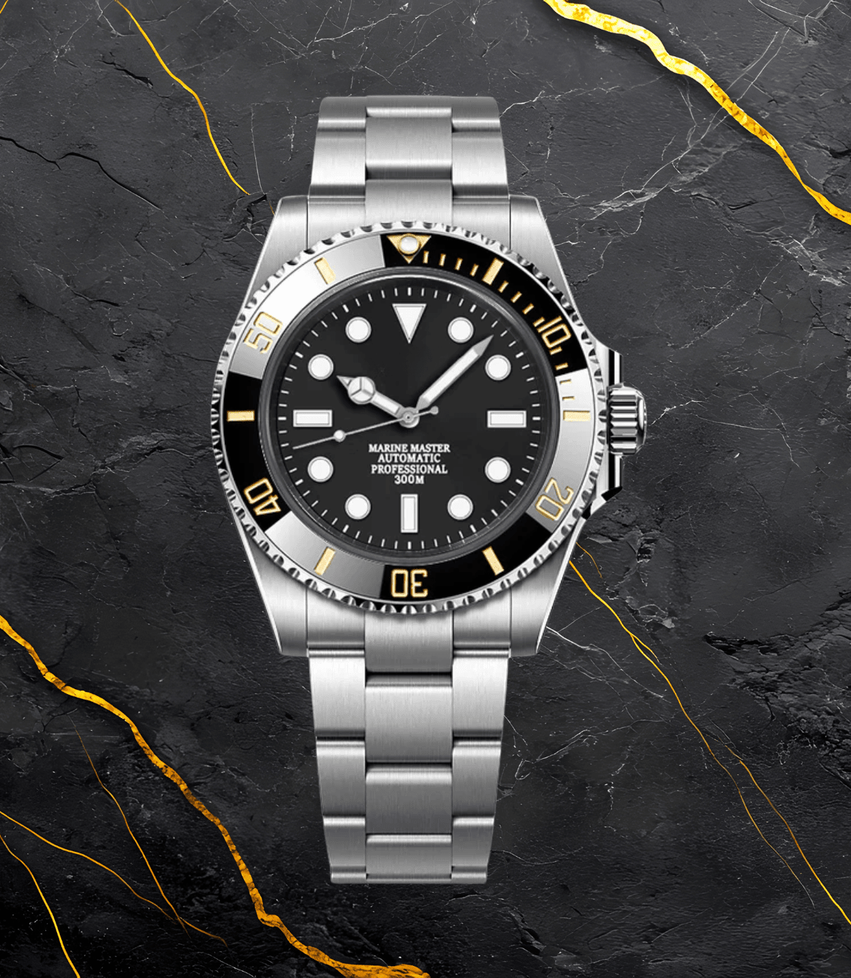 Submariner Mod Black Volt (No Date)